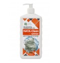 Средство моющее «NATA-Clean для ручного мытья посуды» с ароматом земляники, флакон 1000 мл с пуш-пулом или дозирующим носиком