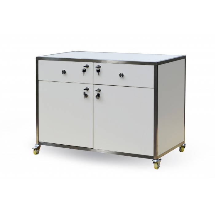 Тумба медицинская мобильная C.box  CMM-2DD-1-NATA ALU 